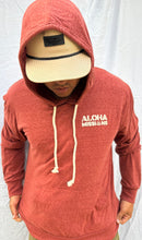 Load image into Gallery viewer, Aloha Missions Tri-Blend Hooded Long Sleeve | Redwood