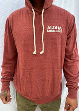Load image into Gallery viewer, Aloha Missions Tri-Blend Hooded Long Sleeve | Redwood