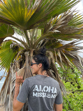 Load image into Gallery viewer, Aloha Missions Burnout Wash V-Neck Tee | Charcoal
