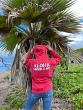 Load image into Gallery viewer, Aloha Missions Fleece Pullover Hood | Red