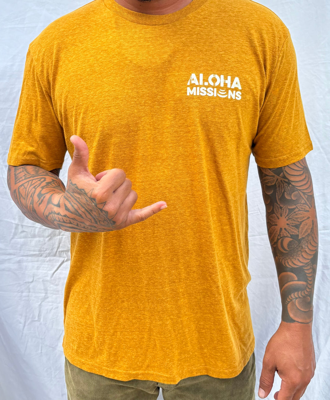 Aloha Missions Men Tri-Blend Tee | Ginger