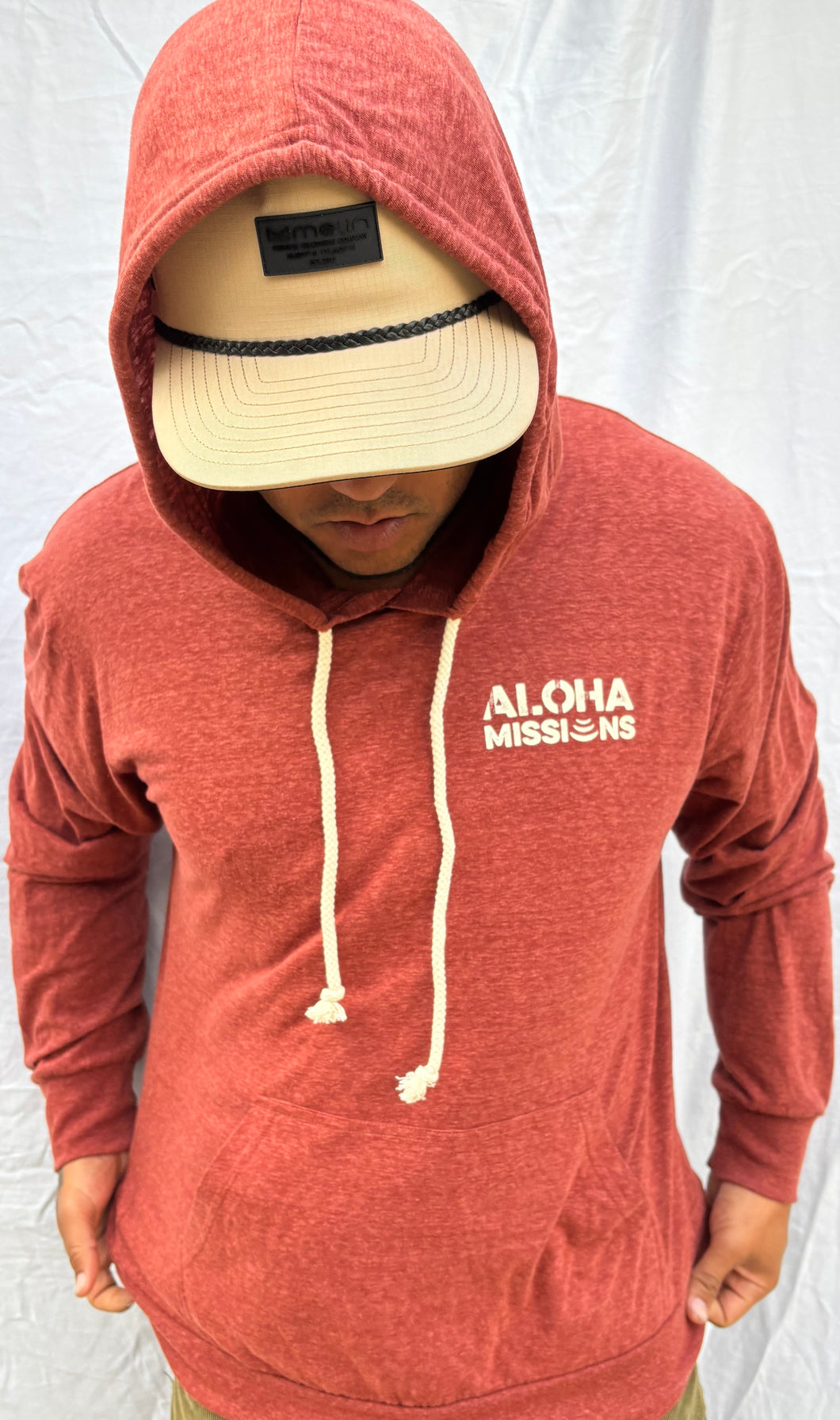 Aloha Missions Tri-Blend Hooded Long Sleeve | Redwood