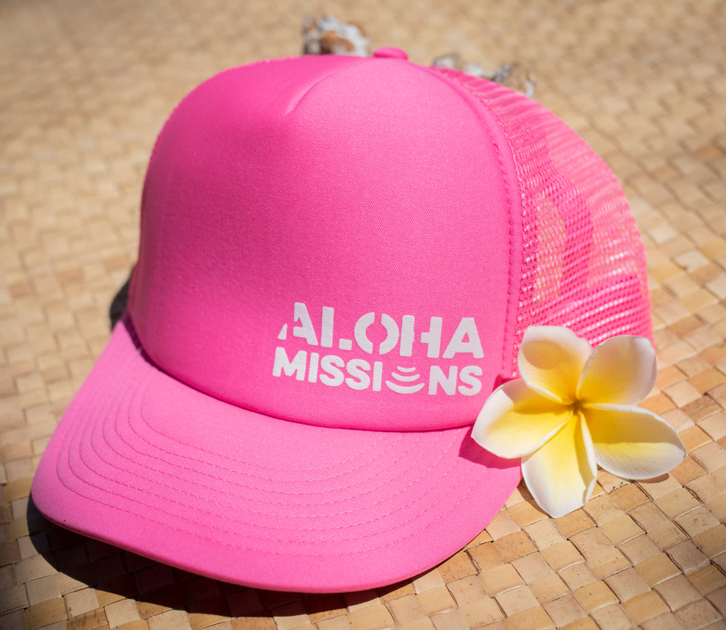 Aloha Missions Trucker Hat | Pink