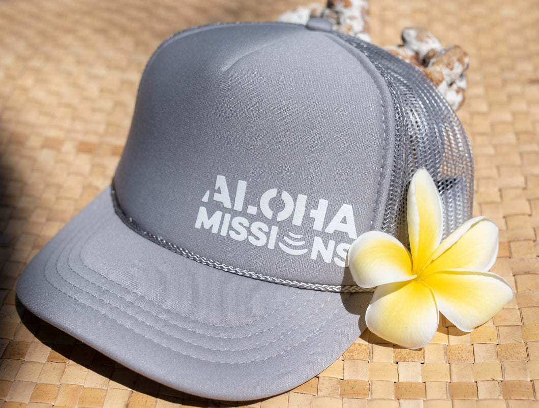 Aloha Missions Trucker Hat KEIKI| Gray