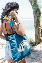Load image into Gallery viewer, Rainbow Pua Denim Tote

