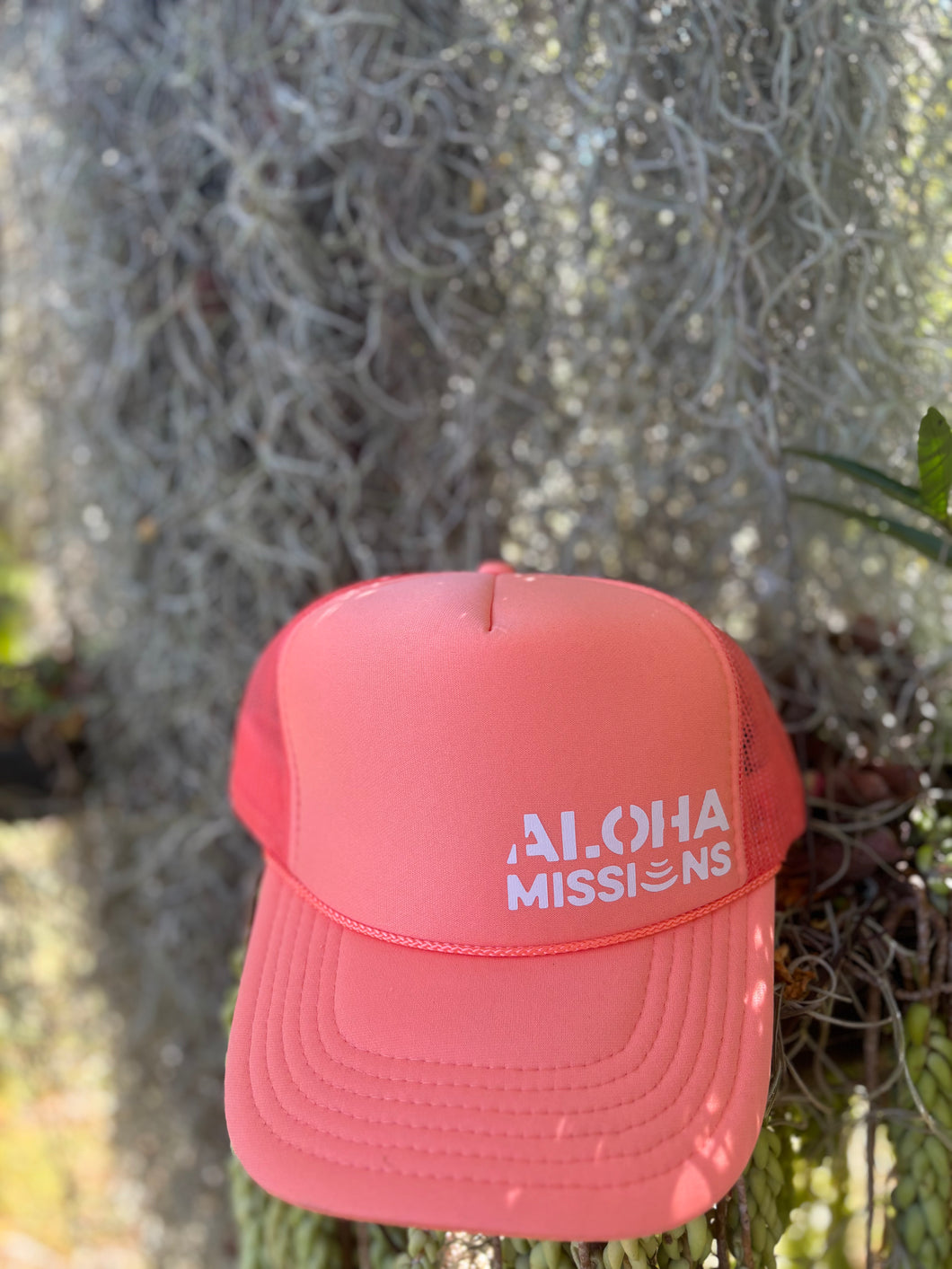 Aloha Missions Trucker Hat | Coral