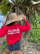 Load image into Gallery viewer, Aloha Missions Cropped Long Sleeve | Red
