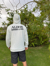 Load image into Gallery viewer, Aloha Missions Tri-Blend Hooded Long Sleeve | Oatmeal
