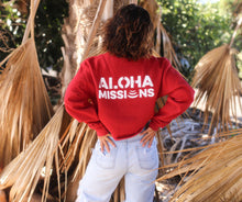 Load image into Gallery viewer, Aloha Missions Cropped Sweater | Cardinal Red
