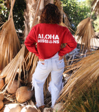 Load image into Gallery viewer, Aloha Missions Cropped Sweater | Cardinal Red
